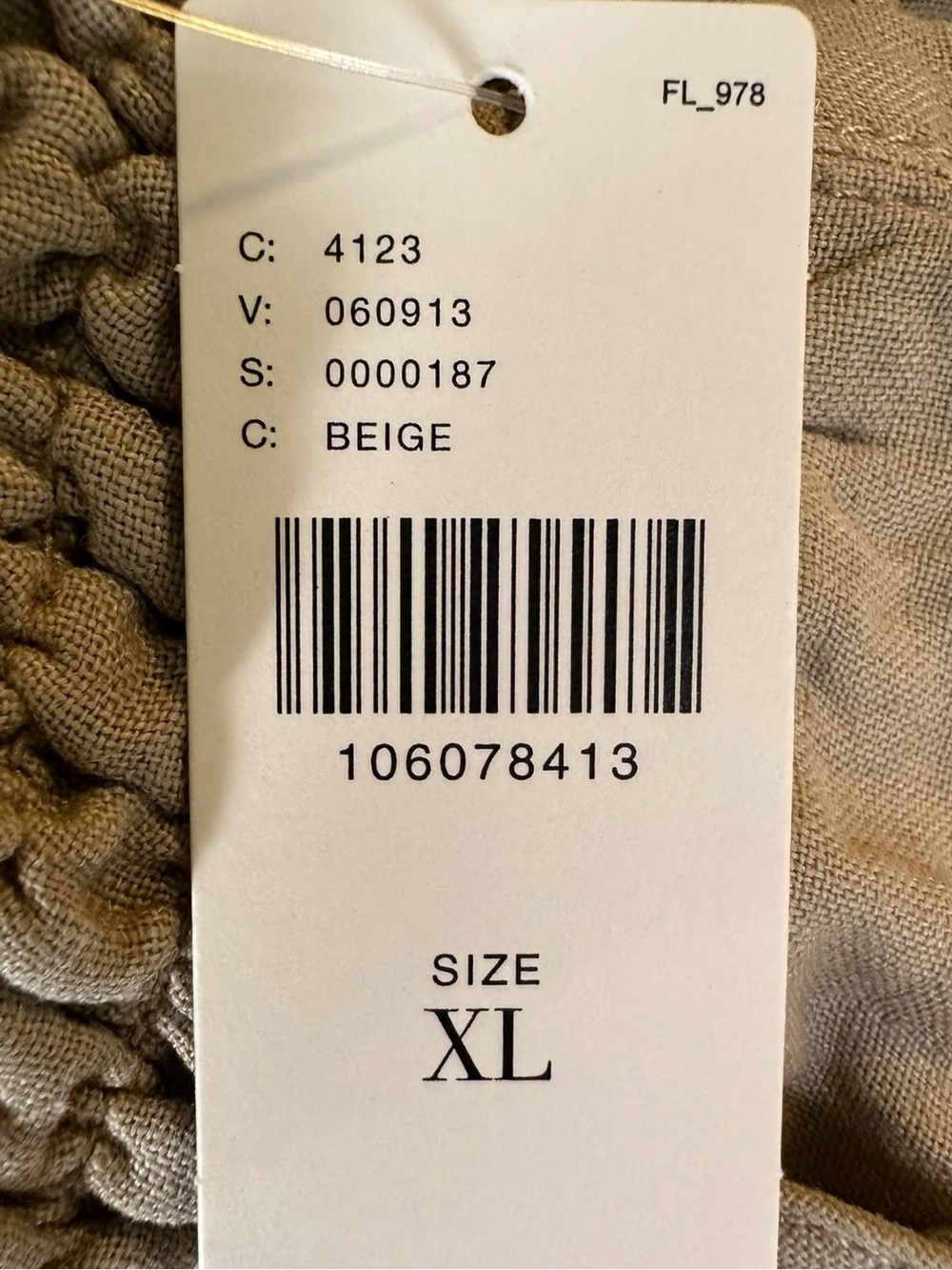 Anthropologie Ruched Linen Wide Leg Parachute Pants Beige Size XL NWT LagenLook - Picture 9 of 11